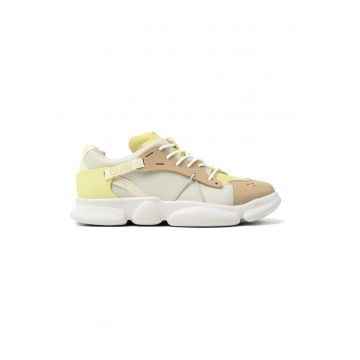 Pantofi sport de piele nabuc si piele Karst
