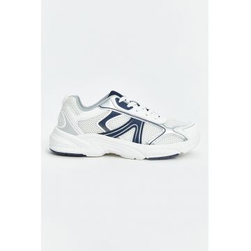 Pantofi sport de plasa cu garnituri de piele ecologica