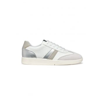 Pantofi sport din piele ecologica cu garnituri din piele intoarsa