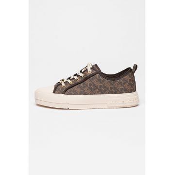 Pantofi sport din piele ecologica cu model logo