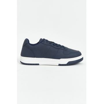 Pantofi sport din piele ecologica cu model uni