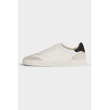 Pantofi sport din piele si piele intoarsa