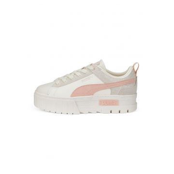 Pantofi sport flatform de piele si piele intoarsa Mayze Rare