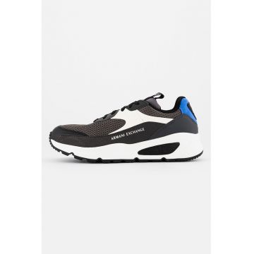 Pantofi sport low-top cu insertii din plasa