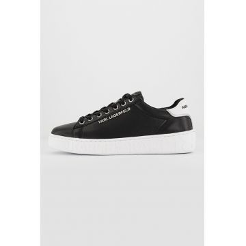 Pantofi sport low-top din piele cu aplicatie logo metalica