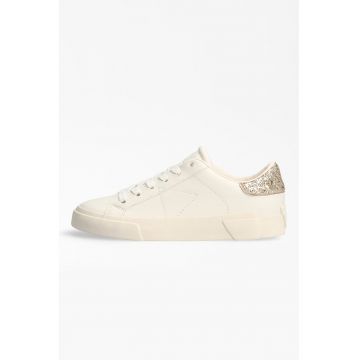Pantofi sport low-top din piele cu garnitura stralucitoare pe partea din spate