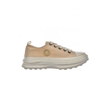 Pantofi sport wedge din panza
