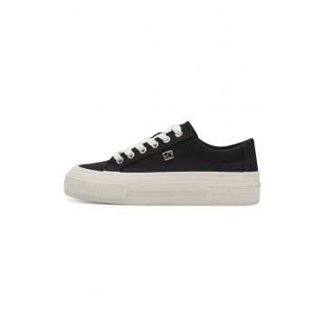 Tenisi flatform din material textil