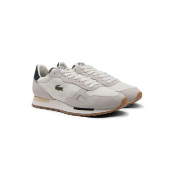 Pantofi sport cu garnituri din material textil si piele intoarsa