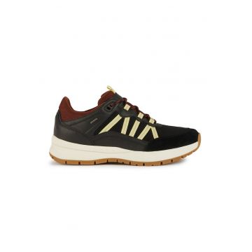 Pantofi sport cu garnituri din piele intoarsa si material textil