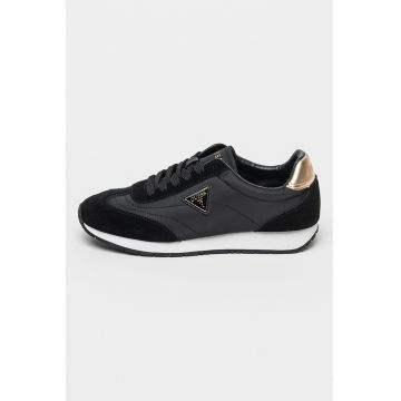 Pantofi sport cu insertii din piele intoarsa