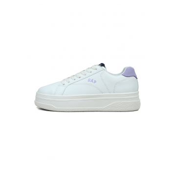 Pantofi sport de piele ecologica cu sireturi