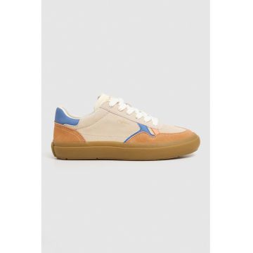 Pantofi sport de piele intoarsa cu garnituri de piele ecologica