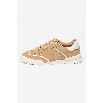 Pantofi sport de piele intoarsa cu talpa plata