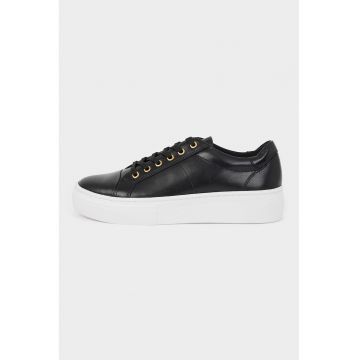 Pantofi sport din piele cu model uni Zoe