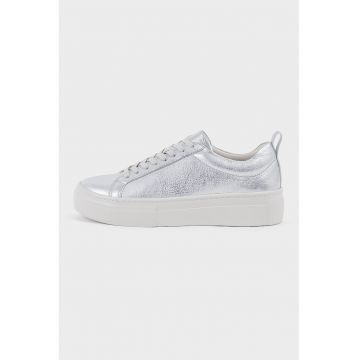 Pantofi sport din piele cu model uni