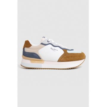 Pantofi sport din piele intoarsa si piele ecologica