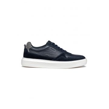 Pantofi sport din piele si piele intoarsa