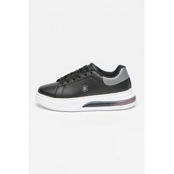 Pantofi sport flatform de piele ecologica Poli
