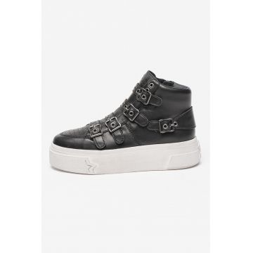 Pantofi sport flatform din piele Starmoon
