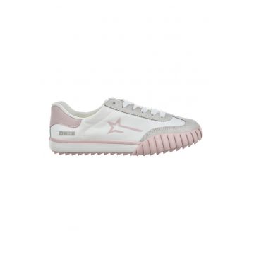 Pantofi sport low-cut cu garnituri de material sintetic