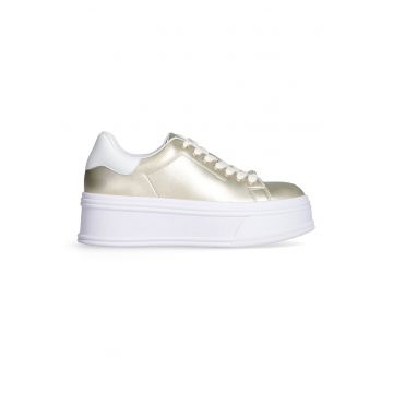 Pantofi sport low-cut din piele cu platforma