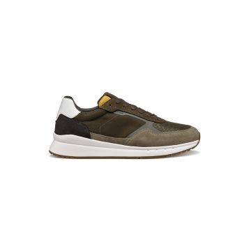 Pantofi sport uni cu insertii de piele intoarsa