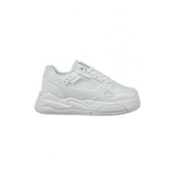 Pantofi sport wedge de piele ecologica