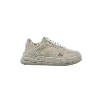 Pantofi sport wedge de piele ecologica
