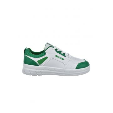 Pantofi sport wedge de piele ecologica