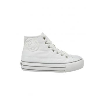 Tenisi flatform mid-high de aplicatii logo