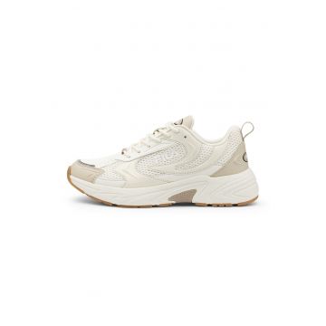 Pantofi sport cu insertii de piele ecologica
