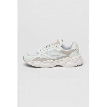 Pantofi sport cu insertii din piele intoarsa Belle