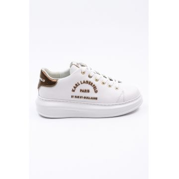 Pantofi sport de piele cu detalii contrastante