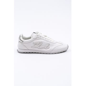 Pantofi sport de piele cu imprimeu logo