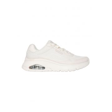 Pantofi sport din material textil cu talpa wedge si insertii din piele ecologica Uno Flex