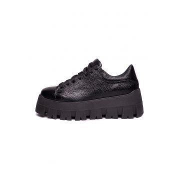 Pantofi sport din piele cu talpa wedge Adora