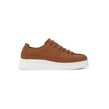 Pantofi sport din piele cu talpa wedge Runner Up Twins - Rosu