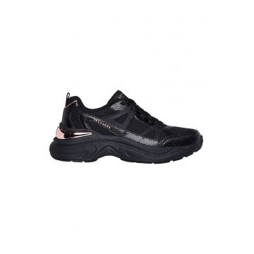 Pantofi sport din piele ecologica cu insertii din plasa Hazel Faye
