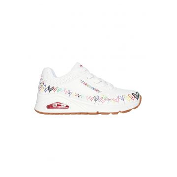 Pantofi sport din piele ecologica cu model Uno