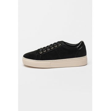 Pantofi sport uni de piele intoarsa Zoe