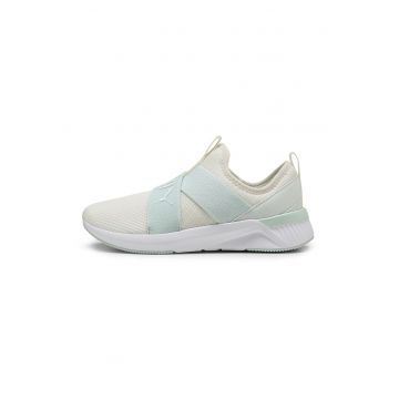 Pantofi sport cu garnituri din plasa si logo