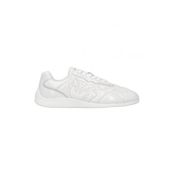 Pantofi sport de piele cu cusaturi decorative