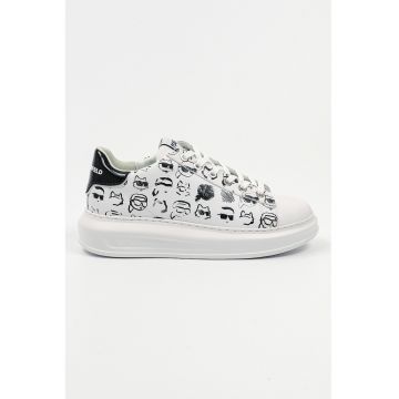 Pantofi sport din piele cu logo