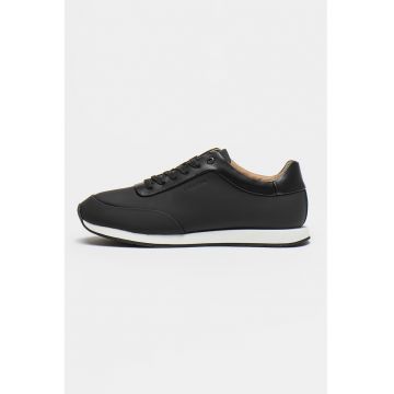 Pantofi sport din piele cu model uni