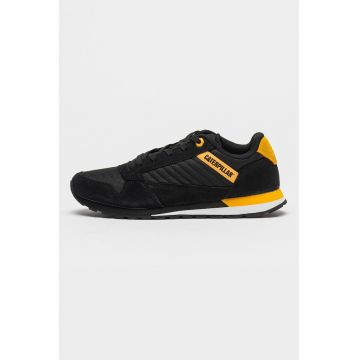 Pantofi sport din piele intoarsa si material textil cu logo
