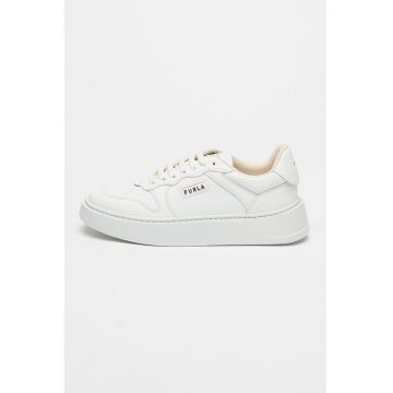 Pantofi sport low-cut de piele si piele ecologica